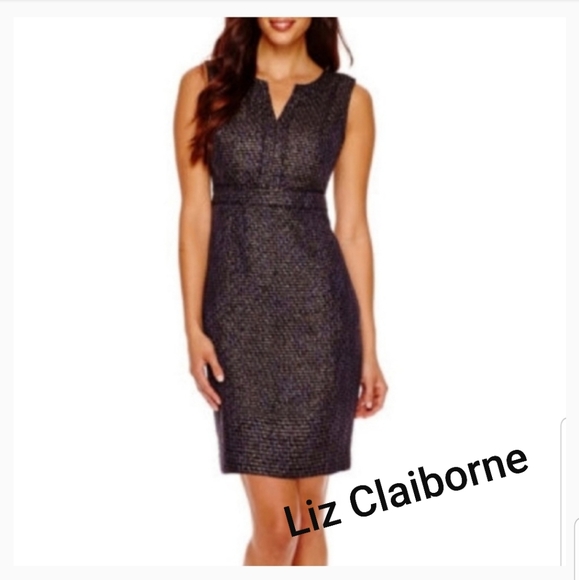 Liz Claiborne tweed sheath dress. Sz 16